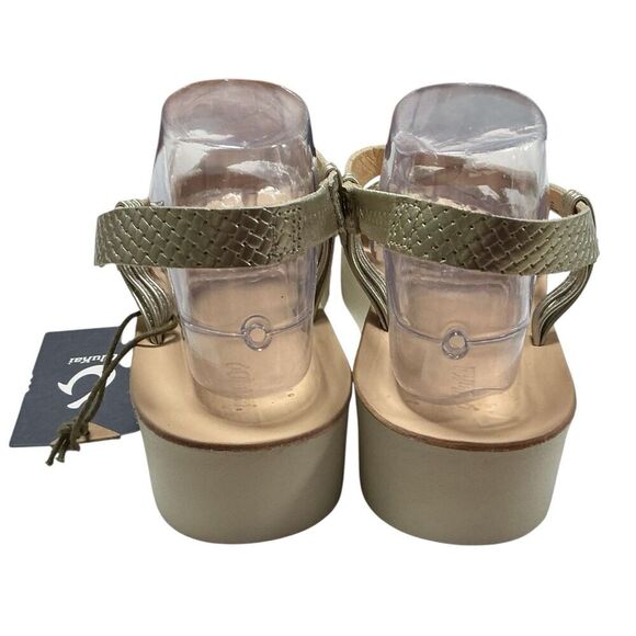 Olukai Sandals Womens 10 Gold Bubbly/White Sand Onohi Strappy Platform NEW - Picture 6 of 11